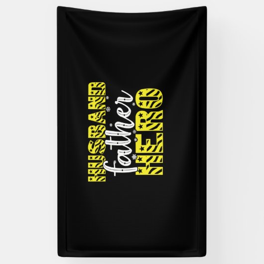 papa Gift Husband vader Hero Spandoek (Verticaal)