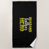 papa Gift Husband vader Hero Strandlaken (Voorkant)