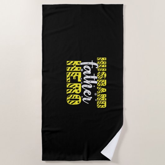 papa Gift Husband vader Hero Strandlaken (Voorkant)