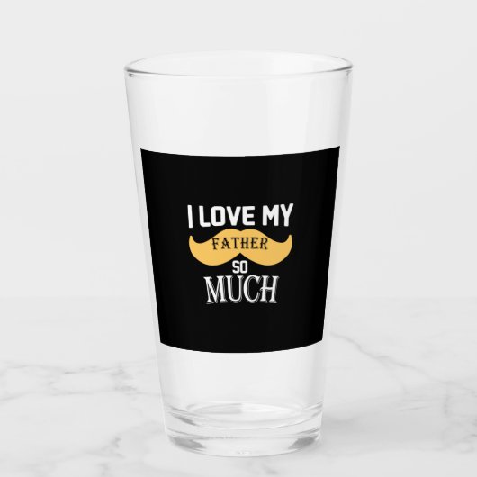 Papa Gift I hou zo veel van mijn vader Glas (Voorkant)