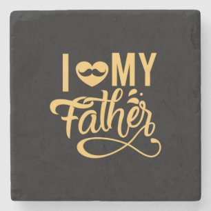 Papa Gift I Love My Father Stenen Onderzetter