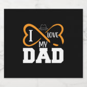 Papa Gift Ik hou van mijn vader Bier Etiket (Enkel label)