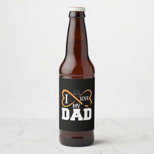 Papa Gift Ik hou van mijn vader Bier Etiket (Voorkant)