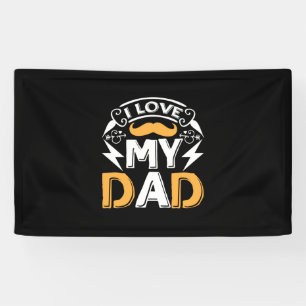 Papa Gift Ik hou van mijn vader Spandoek