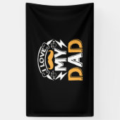 Papa Gift Ik hou van mijn vader Spandoek (Verticaal)