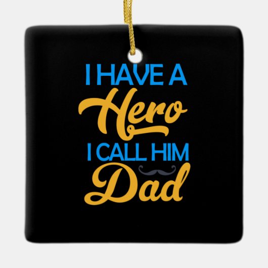Papa Gift ik noem hem pap Keramisch Ornament (Voorkant)