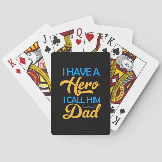 Papa Gift ik noem hem pap Pokerkaarten (Achterkant)