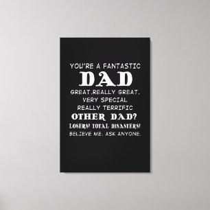 Papa Gift   Je bent een fantastische pap, geweldig Canvas Afdruk