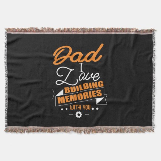 Papa Gift Love Building Memories with You Deken (Voorkant)