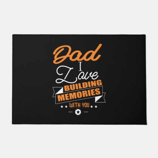 Papa Gift Love Building Memories with You Deurmat (Voorkant)
