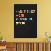 Papa Gift | Mannelijke zusters. Papa. Essentieel.  Canvas Afdruk (Insitu (Woonkamer))