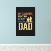 Papa Gift | Mijn favoriete jachtmakker noemt me pa Canvas Afdruk (Insitu (Houten vloer))