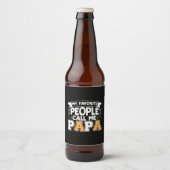 Papa Gift Mijn favoriete mensen noemen me Papa Bier Etiket (Voorkant)