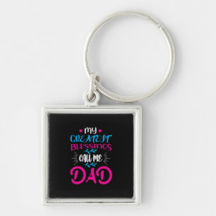 Papa Gift Mijn grootste zegeningen noemen me papa Sleutelhanger