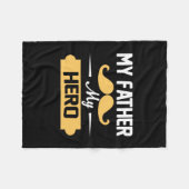 Papa Gift Mijn vader Mijn Hero Fleece Deken (Voorkant (Horizontaal))