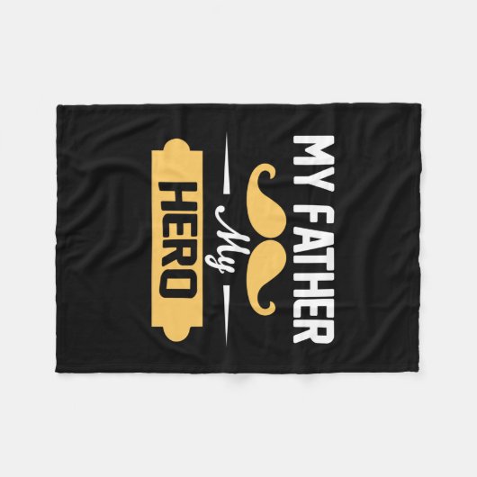 Papa Gift Mijn vader Mijn Hero Fleece Deken (Voorkant (Horizontaal))