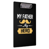Papa Gift Mijn vader Mijn Hero Klembord (Rechts)