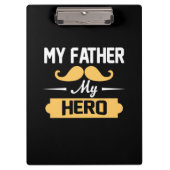 Papa Gift Mijn vader Mijn Hero Klembord (Voorkant)