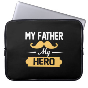 Papa Gift Mijn vader Mijn Hero Laptop Sleeve