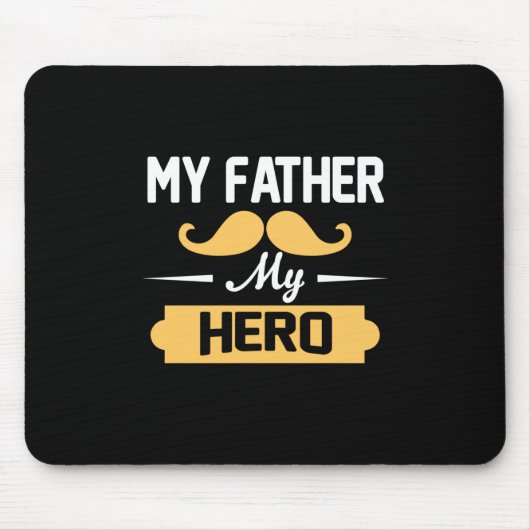 Papa Gift Mijn vader Mijn Hero Muismat (Voorkant)