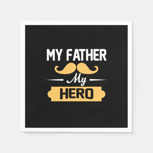 Papa Gift Mijn vader Mijn Hero Servet (Voorkant)