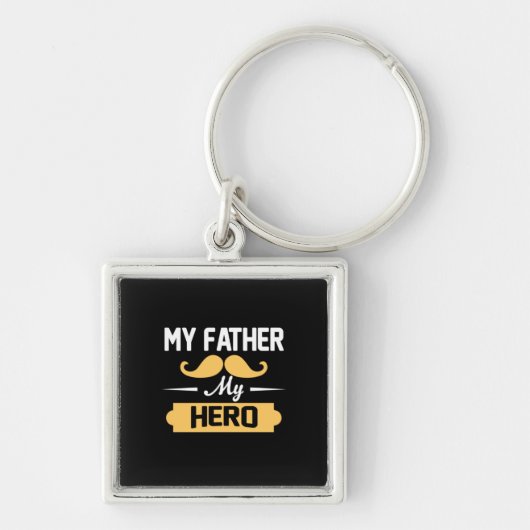 Papa Gift Mijn vader Mijn Hero Sleutelhanger (Voorkant)