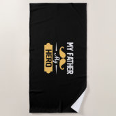 Papa Gift Mijn vader Mijn Hero Strandlaken (Voorkant)