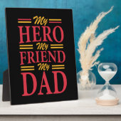 Papa Gift My Hero Friend Dad Fotoplaat (Zijkant)