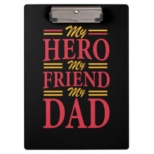 Papa Gift My Hero Friend Dad Klembord