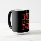 Papa Gift My Hero Friend Dad Magische Mok (Voorkant links)