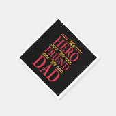 Papa Gift My Hero Friend Dad Servet (Hoek)