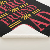 Papa Gift My Hero Friend Dad Sherpa Deken (3/4)