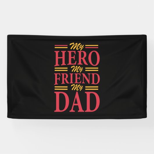 Papa Gift My Hero Friend Dad Spandoek (Horizontaal)