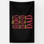 Papa Gift My Hero Friend Dad Spandoek (Verticaal)