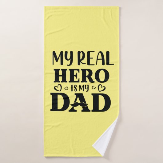 Papa Gift My Real Hero is mijn Hero Badhanddoek (Badhanddoek)