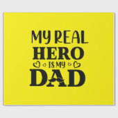 Papa Gift My Real Hero is mijn Hero Cadeaupapier (Vlak)