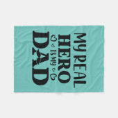 Papa Gift My Real Hero is mijn Hero Fleece Deken (Voorkant (Horizontaal))