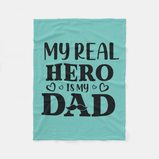 Papa Gift My Real Hero is mijn Hero Fleece Deken (Voorkant)