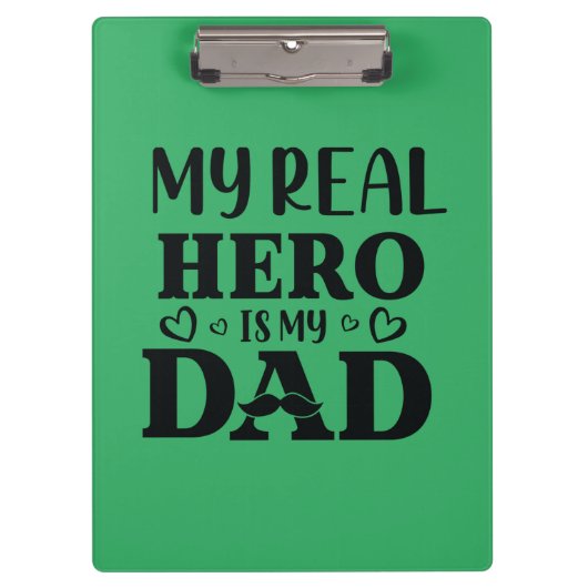 Papa Gift My Real Hero is mijn Hero Klembord (Voorkant)