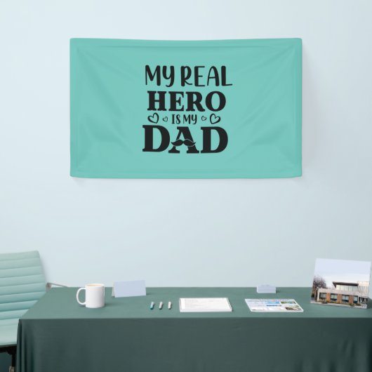 Papa Gift My Real Hero is mijn Hero Spandoek (Beurs)