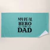 Papa Gift My Real Hero is mijn Hero Strandlaken (Voorkant)