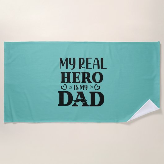 Papa Gift My Real Hero is mijn Hero Strandlaken (Voorkant)