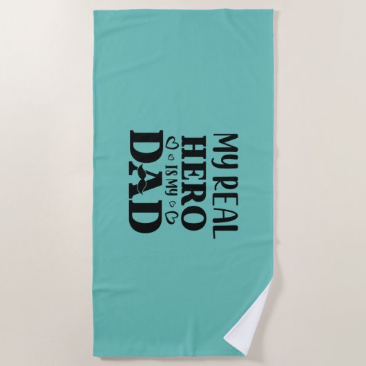 Papa Gift My Real Hero is mijn Hero Strandlaken (Voorkant)