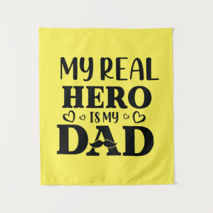 Papa Gift My Real Hero is mijn Hero Wandkleed