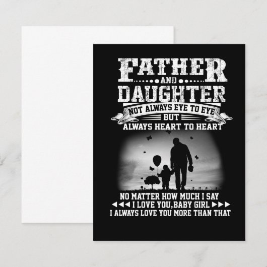 Papa Gift | Oogoog voor vader en dochter, samen me Bedankkaart (Voorkant / Achterkant)