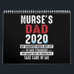 Papa Gift | Papa 2020 Herinneringen verpleegster G Kalender<br><div class="desc">Papa Gift | Pap 2020 van de verpleegster herinnert me eraan dat mijn dochter haar leven riskeert om vreemden te redden. Stel je voor wat ze zou doen om voor mij te zorgen</div>