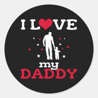 Papa Gift/Papa Gift/Ik hou van mijn papa Shirt/spu Ronde Sticker