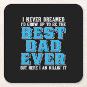 Papa Gift Proud's beste vader ooit Kartonnen Onderzetters (Voorkant)
