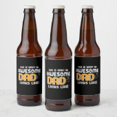Papa Gift wat een Geweldige vader ziet Bier Etiket (Flessen)