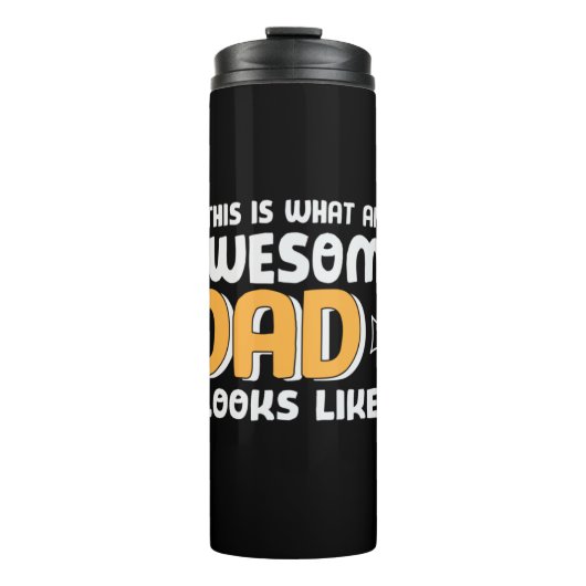 Papa Gift wat een Geweldige vader ziet Thermosbeker (Voorkant)